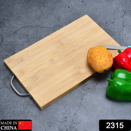 2315 Thick Wooden Bamboo Kitchen Chopping Cutting Slicing Board With Holder For Fruits Vegetables Meat