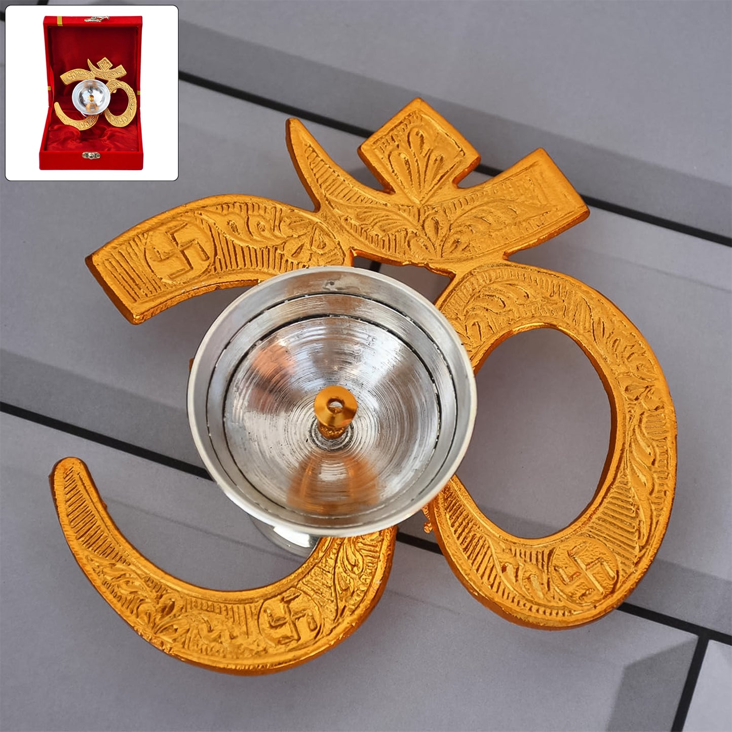 Om Symbol Brass Oil Diya (1 Pc)