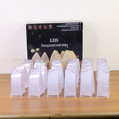 Transparent Decorative Led Candle Lights (24 Pc)