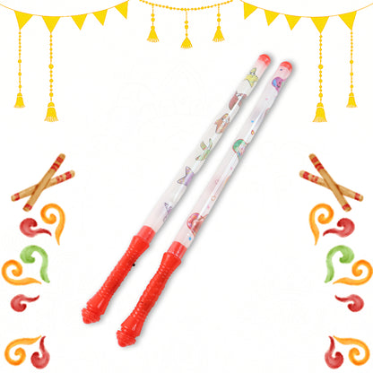 2 Piece Led Dandiya Sticks Set  Color Changing Light-up