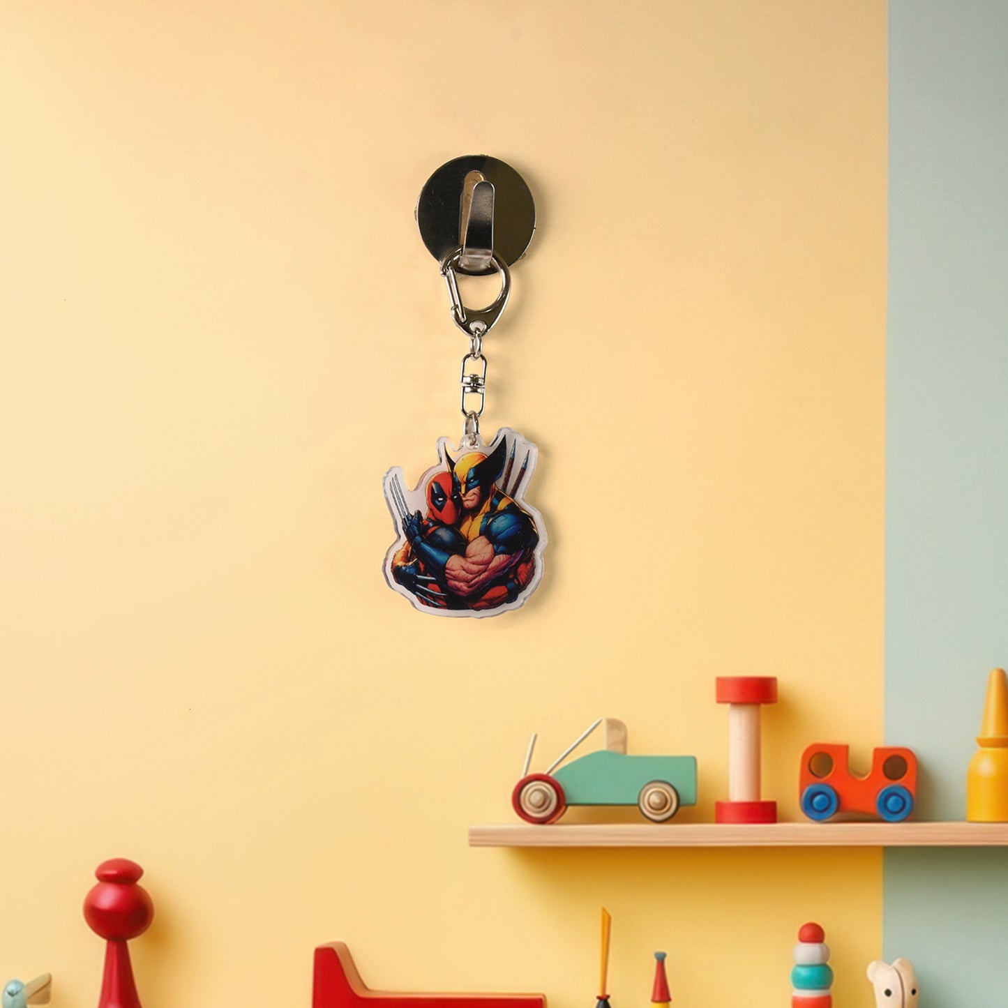 Cartoon Character Acrylic Keychain For  (1 Pc)