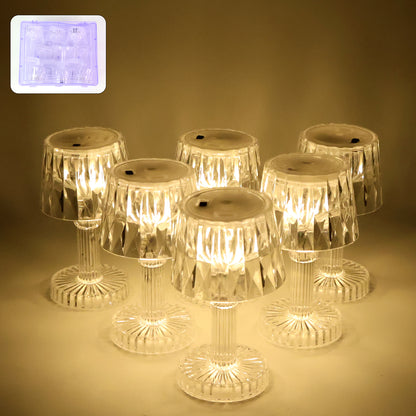 Battery Operated Decorative Led Mini Table Lamp (6 Pc  Set)