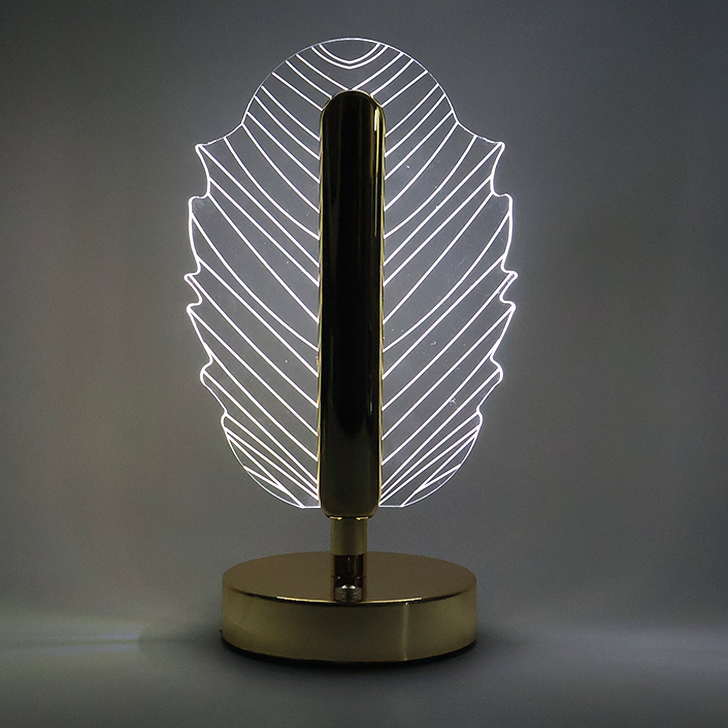 Premium Leaf Shape Crystal Table Lamp (1 Pc)