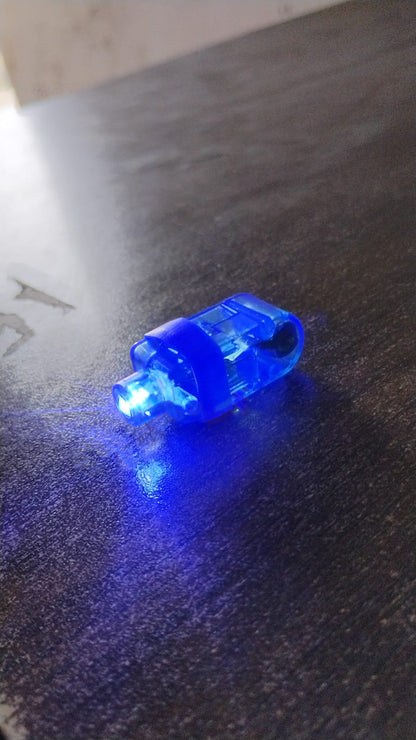 Light Up Finger Tips Clear Mini Rings Led Glow Ring With Elastic Band (1 Pc)