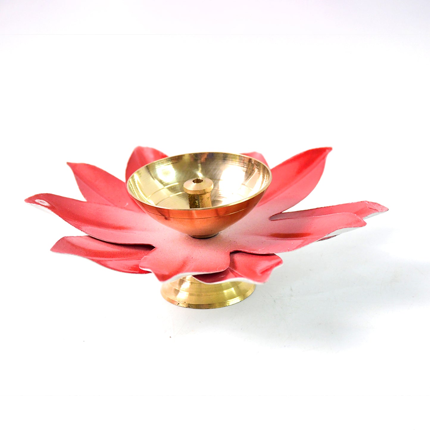 Lotus Shaped Brass Oil Diya (1 Pc)