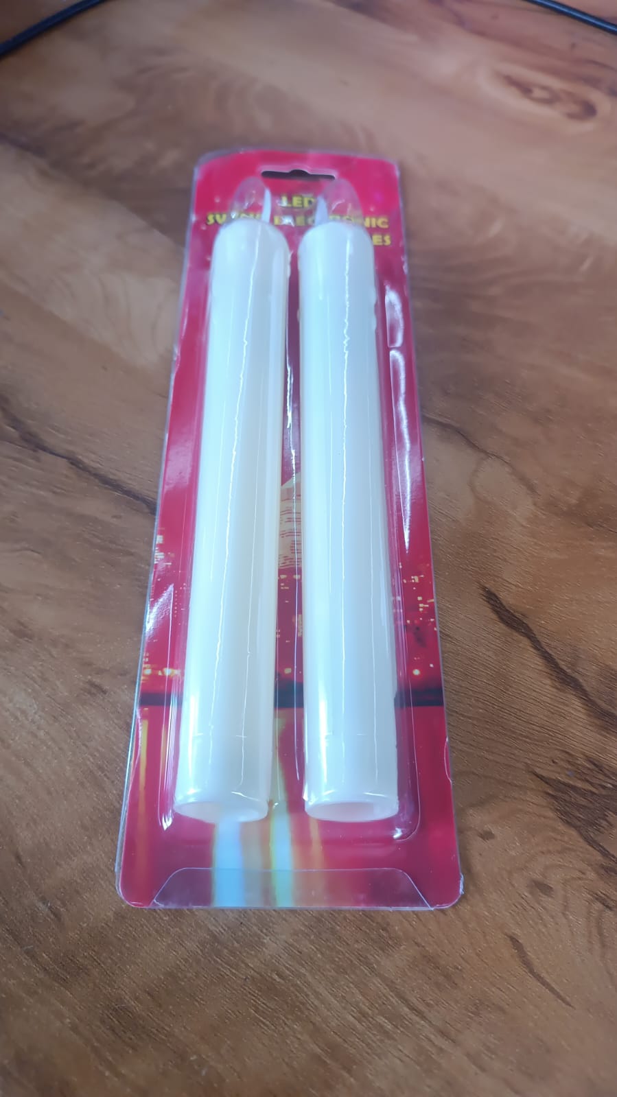 Set Of 2 Led Flameless Taper Candles