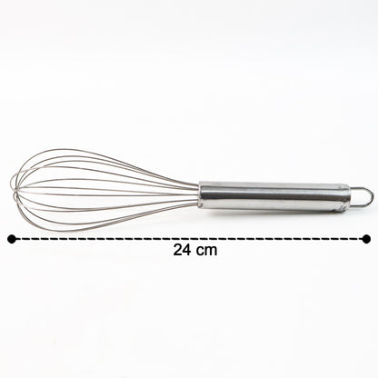 Medium Stainless Steel Balloon Whisk (24cm  1 Pc)