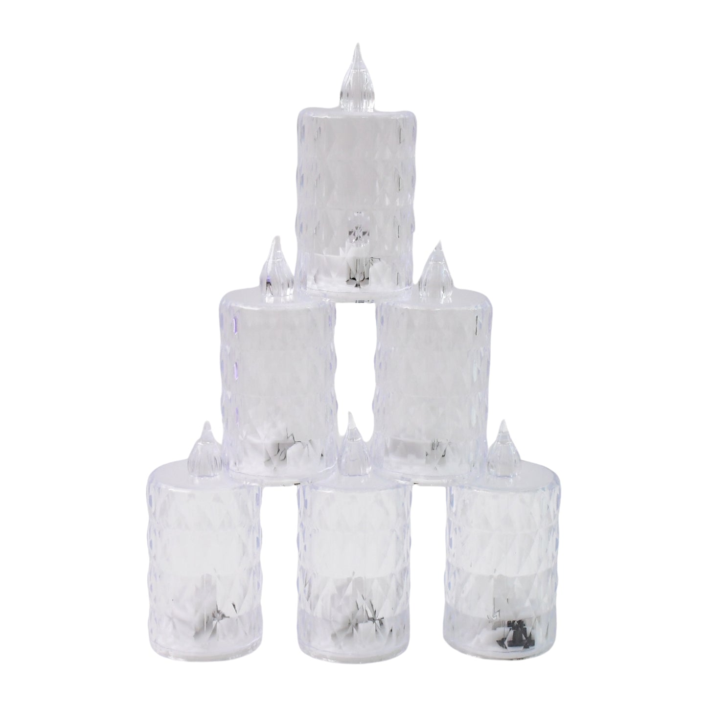 Led Crystal Effect Flameless Candle Light Set (5 Pc)