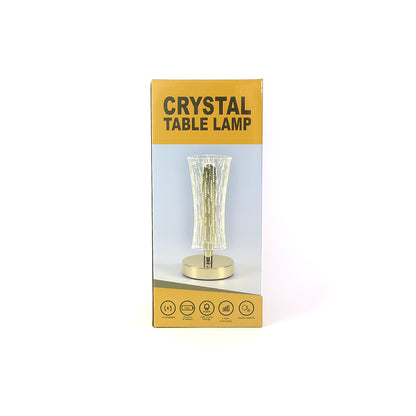 Luxury Tall Cylindrical Crystal Table Lamp (1 Pc)