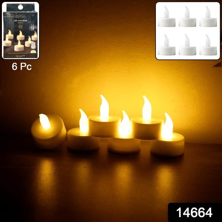 Led Flameless Tealight Candles Lights (6 Pc)