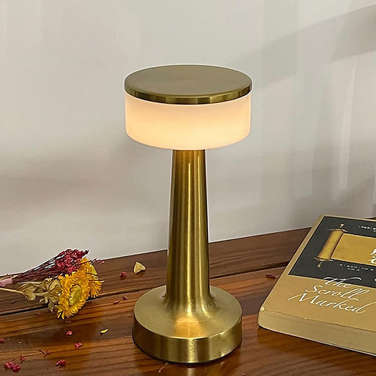 Led Lamp With Touch Control  Decorative Desk Lamp Portable Metal Led Table Lamp Usb Rechargeable 3 Color 3 Levels Brightness Dimmable Eye Protection Modern Lamp For Home Decor Party Kids Room Bedroom (1 Pc)