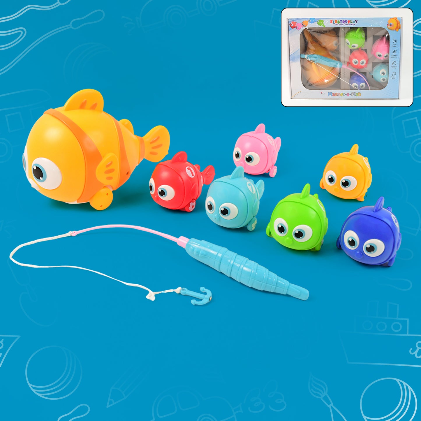 7-in-1 Magnetic Fishing Toy Set For Kids