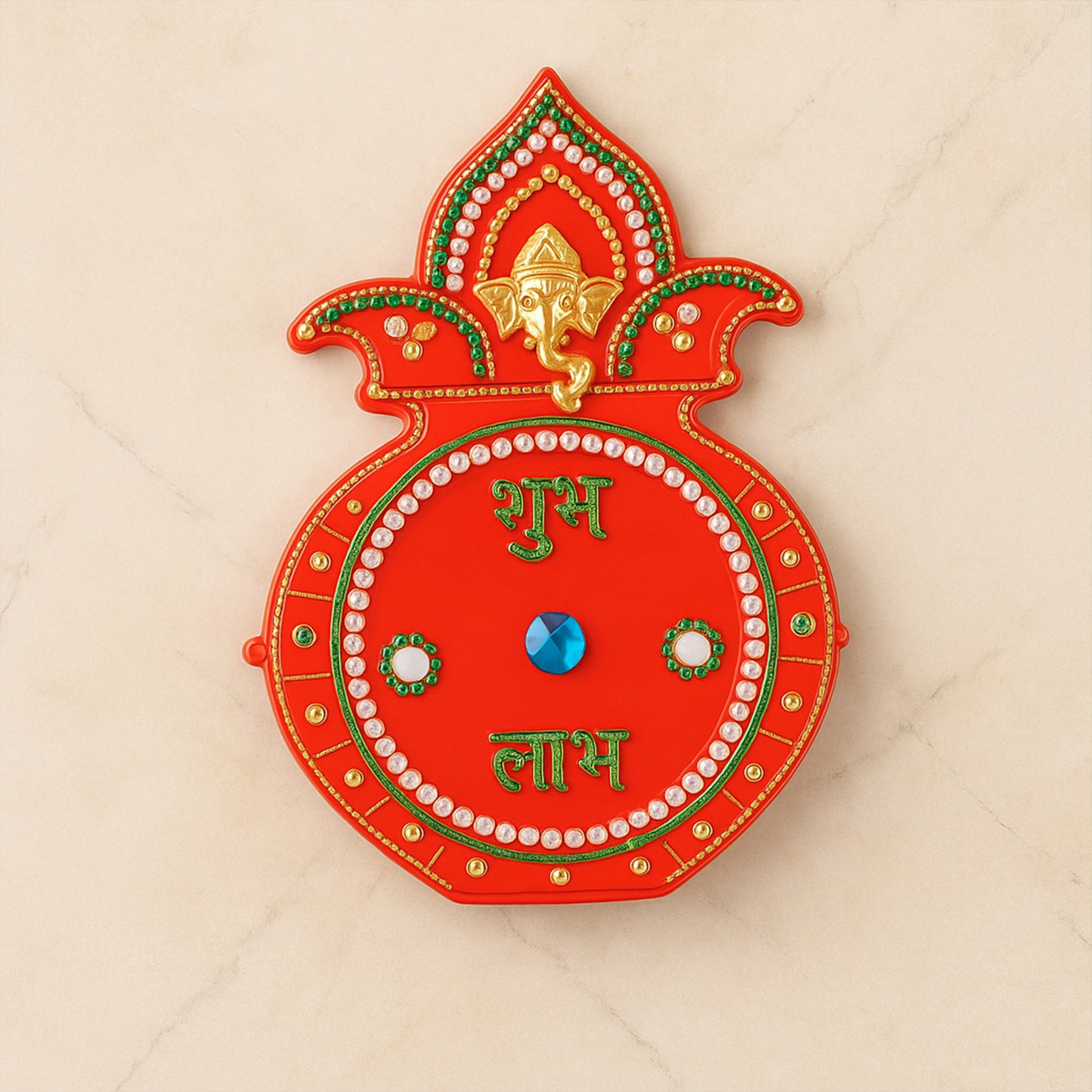 Decorative Kalash Wall Hanging With Shubh Labh (1 Pc)