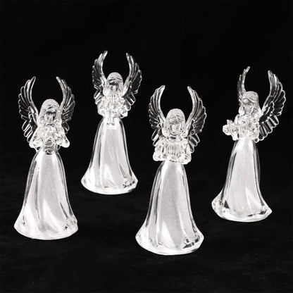 Decorative Led Light-up Angel Figurines (12 Pc)