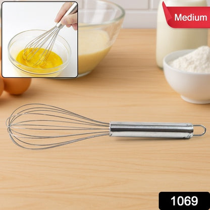 Medium Stainless Steel Balloon Whisk (24cm  1 Pc)