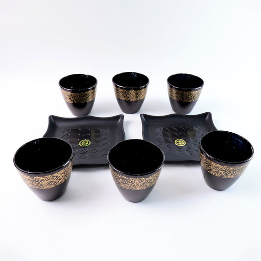 2 Bowl  6 Glass Snake Set ( 8 Pc Set )