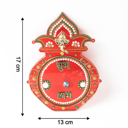 Decorative Kalash Wall Hanging With Shubh Labh (1 Pc)