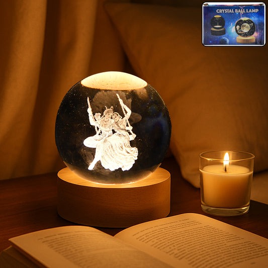 3d Crystal Ball Lamps For Bedroom 3d Lamps For Home Decoration 3d Crystal Ball Night Light Gifts For Women Gifts For Men Room Decor Items For Bedroom For Friend And Family(1 Pc)