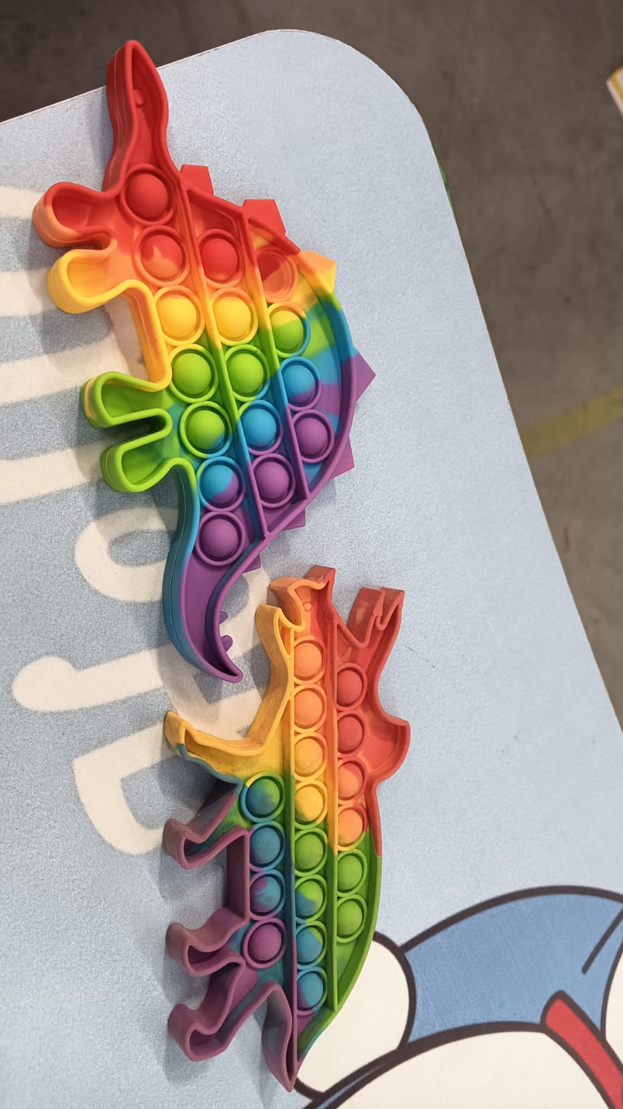 4755 Mix Pattern Rainbow Color Push Pop Bubble Fidget Sensory Toy (Only 1pc)