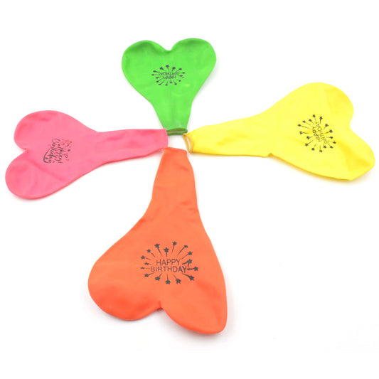 8892 Heart Shaped Balloons Kinds Of Rainbow Party Latex Balloons For Birthdayanniversaryvalentinesweddingengagement Party Decoration Multicolor (4 Pcs Set)