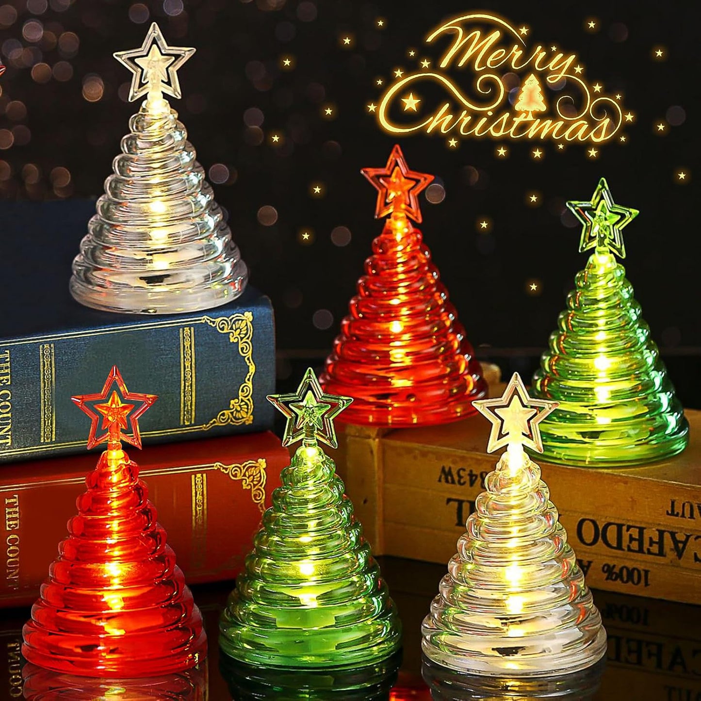 Christmas Tree Shape Led Decorative Lights (12 Pc)