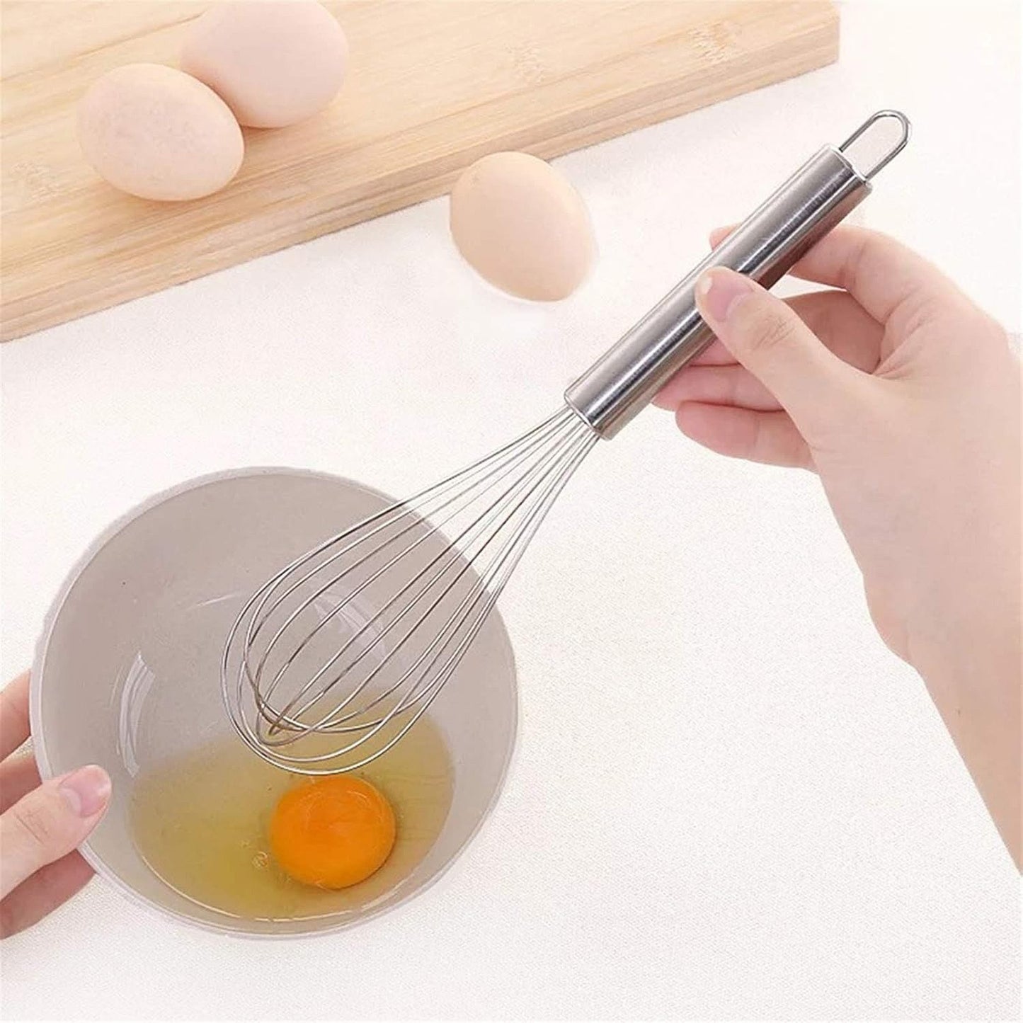 Medium Stainless Steel Balloon Whisk (24cm  1 Pc)