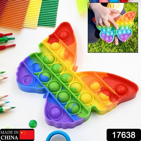 17638 Pop Fidget Toy Push Pop Bubble Fidget Sensory Toy For Kids And Adults Fidget Popper Stress Reliever Sensory Fidget Poppers (Butterfly  Car Shape  1 Pc)