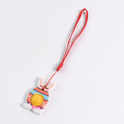Cute Bunny-shaped Pop It Fidget Toy Keychain (1 Pc)